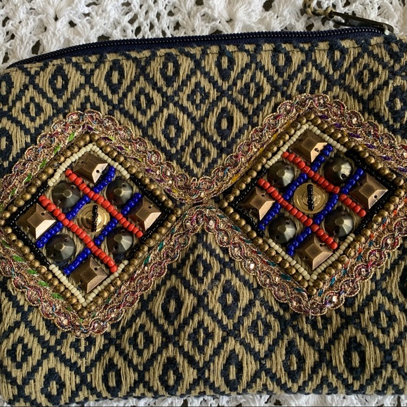 LOVE STITCH BOHEMIAN WOMEN CLUTCH MAKE UP BAG - Picture 7 of 16